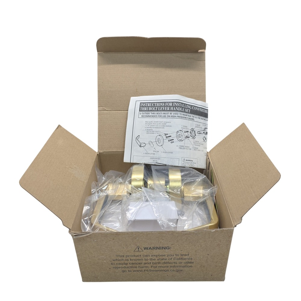 Accentra ASSA ABLOY 4601LN AU 606 Passage Grade 2 Cylindrical Lever Satin Brass